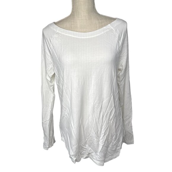 Cabi Womens Long Sleeve Top With V-Back & Contrast Stripe Detail M - Picture 1 of 9